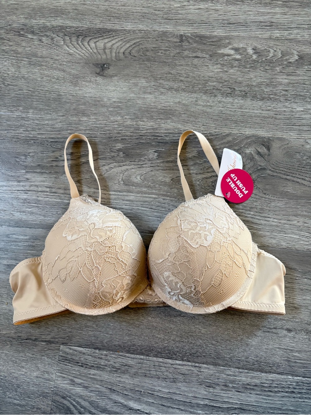 Nude Lace Push-Up Bra 38c
